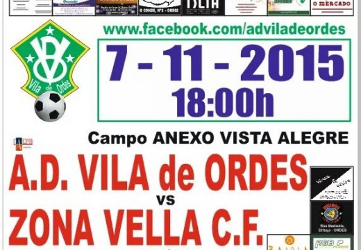 Este sábado Vista Alegre acollerá un partido benéfico para a AECC Ordes entre o A.D. Vila de Ordes e o Zona Vella C.F.